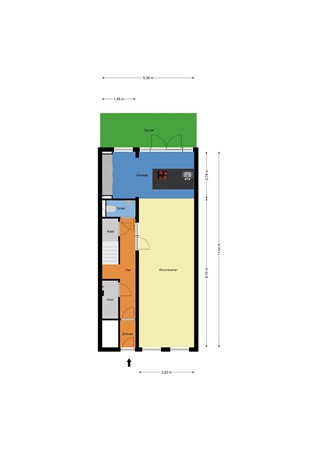 Floorplan - Essenburgsingel 94B, 3022 EG Rotterdam